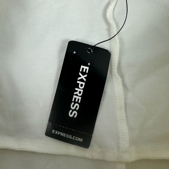 Express Halter Neck White Dress With Crisscross Front Design Size M - Picture 6 of 7